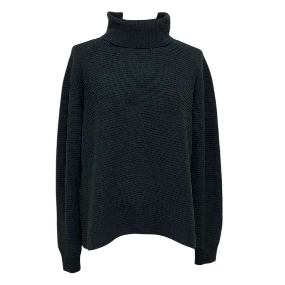 SOLD Kuhl Solace Sweater Size Large Dark Green Ribbed Turtleneck Pullover - Picture 1 of 14